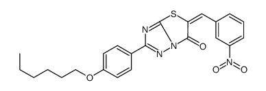 2-(4-hexoxyphenyl)-5-[(3-nitrophenyl)methylidene]-[1,3]thiazolo[3,2-b][1,2,4]triazol-6-one结构式