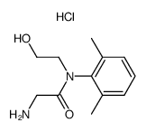 N-(2-hydroxyethyl)-2-aminoaceto-2',6'-xylidide hydrochloride结构式