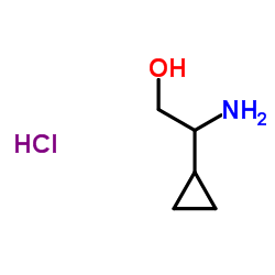 2-Amino-2-cyclopropylethan-1-ol HCl结构式