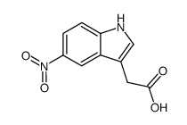 2-(5-硝基-1H-吲哚-3-基)乙酸结构式