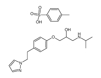 1-isopropylamino-3-[4-[2-(1-pyrazolyl)ethyl]phenoxy]-2-propanol p-toluenesulfonate结构式