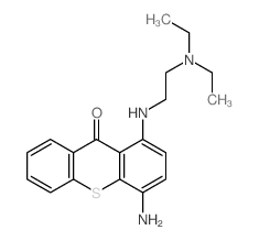 4-amino-1-(2-diethylaminoethylamino)thioxanthen-9-one structure