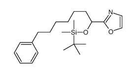 tert-butyl-dimethyl-[1-(1,3-oxazol-2-yl)-7-phenylheptoxy]silane结构式