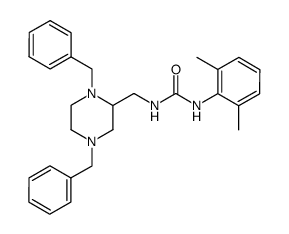 1,4-dibenzyl-2-((2,6-dimethylphenyl)aminocarbonylaminomethyl)piperazine结构式