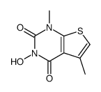3-hydroxy-1,5-dimethylthieno[2,3-d]pyrimidine-2,4-dione结构式