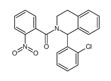 [1-(2-chlorophenyl)-3,4-dihydro-1H-isoquinolin-2-yl]-(2-nitrophenyl)methanone结构式