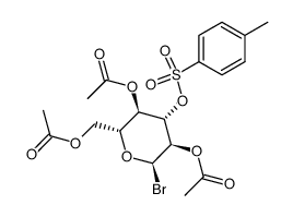 2,4,6-tri-O-acetyl-3-O-tosyl-β-D-glucopyranosyl bromide Structure