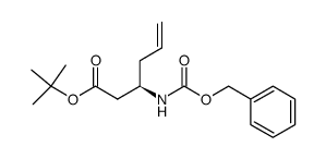 tert-butyl (R)-3-(((benzyloxy)carbonyl)amino)hex-5-enoate结构式