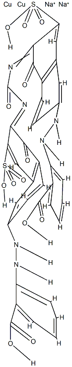 disodium [μ-[[2,2'-[carbonylbis[imino(1-hydroxy-3-sulphonaphthalene-2,6-diyl)azo]]bis[benzoato]](6-)]]dicuprate(2-) Structure