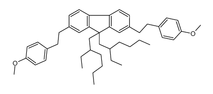 9,9-bis(2-ethylhexyl)-2,7-bis[2-(4-methoxyphenyl)ethyl]fluorene结构式