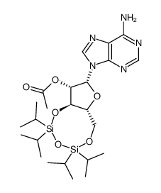 (6aR,8R,9S,9aR)-8-(6-amino-9H-purin-9-yl)-2,2,4,4-tetraisopropyltetrahydro-6H-furo[3,2-f][1,3,5,2,4]trioxadisilocin-9-yl acetate Structure
