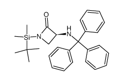 (3S)-1-t-Butyldimethylsilyl-3-triphenylmethylamino-azetidin-2-one Structure