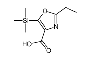 2-ethyl-5-trimethylsilyl-1,3-oxazole-4-carboxylic acid Structure
