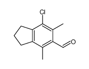 7-chloro-4,6-dimethyl-2,3-dihydro-1H-indene-5-carbaldehyde结构式