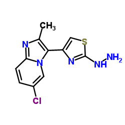 [4-(6-CHLORO-2-METHYL-IMIDAZO[1,2-A]PYRIDIN-3-YL)-THIAZOL-2-YL]-HYDRAZINE Structure