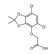 2-[(5,7-dichloro-2,2-dimethyl-1,3-benzodioxol-4-yl)oxy]acetic acid Structure