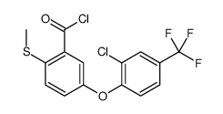 5-[2-chloro-4-(trifluoromethyl)phenoxy]-2-methylsulfanylbenzoyl chloride Structure