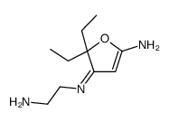 4-(2-aminoethylimino)-5,5-diethylfuran-2-amine结构式