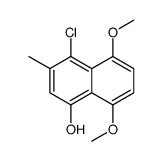 4-chloro-5,8-dimethoxy-3-methylnaphthalen-1-ol结构式