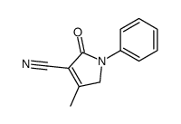 3-methyl-5-oxo-1-phenyl-2H-pyrrole-4-carbonitrile结构式