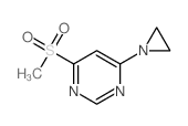 Pyrimidine,4-(1-aziridinyl)-6-(methylsulfonyl)- structure