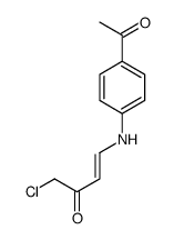 4-(4-acetylanilino)-1-chlorobut-3-en-2-one Structure