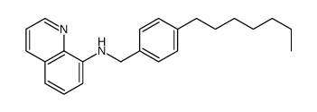 N-[(4-heptylphenyl)methyl]quinolin-8-amine Structure