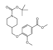 tert-butyl 4-[(2-methoxy-4-methoxycarbonylphenoxy)methyl]piperidine-1-carboxylate结构式