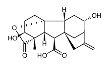 2β,4aα,6β-Trihydroxy-1-methyl-8-methylenegibbane-1α,10β-dicarboxylic acid 1,4a-lactone结构式