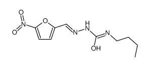 1-butyl-3-[(5-nitrofuran-2-yl)methylideneamino]urea结构式