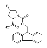 (2R,4S)-1-(((9H-Fluoren-9-yl)methoxy)carbonyl)-4-fluoropyrrolidine-2-carboxylic acid Structure