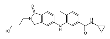 N-Cyclopropyl-3-[2-(3-hydroxypropyl)-1-oxo-2,3-dihydroisoindol-5-ylamino]-4-methylbenzamide结构式