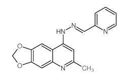 2-Pyridinecarboxaldehyde, (6-methyl-1,3-dioxolo[4,5-g]quinolin-8-yl)hydrazone结构式