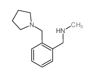 N-methyl-1-[2-(pyrrolidin-1-ylmethyl)phenyl]methanamine structure