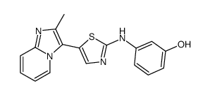 3-[[5-(2-methylimidazo[1,2-a]pyridin-3-yl)-1,3-thiazol-2-yl]amino]phenol结构式