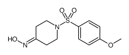 4-Piperidinone, 1-[(4-methoxyphenyl)sulfonyl]-, oxime结构式