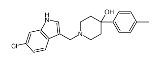 1-[(6-chloro-1H-indol-3-yl)methyl]-4-(4-methylphenyl)piperidin-4-ol结构式
