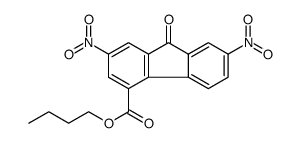 9H-Fluorene-4-carboxylic acid, 2,7-dinitro-9-oxo-, butyl ester Structure