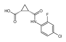 Cyclopropanecarboxylic acid, 2-[[(4-chloro-2-fluorophenyl)amino]carbonyl]-, (1R,2S)结构式