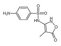 4-amino-N-(4-methyl-5-oxo-2H-1,2-oxazol-3-yl)benzenesulfonamide结构式