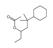 5-cyclohexyl-5-methyl-3-hexyl acetate结构式