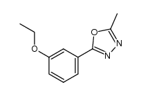 2-(3-ethoxy-phenyl)-5-methyl-[1,3,4]oxadiazole结构式