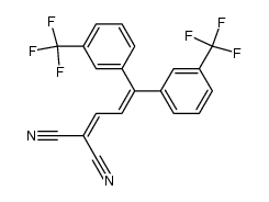 2-(3,3-bis(3-(trifluoromethyl)phenyl)allylidene)malononitrile结构式