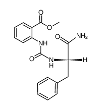 2-[3-((S)-1-Carbamoyl-2-phenyl-ethyl)-ureido]-benzoic acid methyl ester结构式