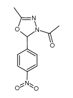 3-acetyl-5-methyl-2-(4-nitrophenyl)-1,3,4-oxadiazoline Structure