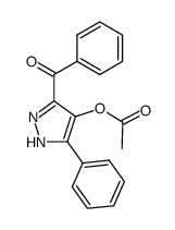 (4-acetoxy-5-phenyl-1(2)H-pyrazol-3-yl)-phenyl-methanone Structure