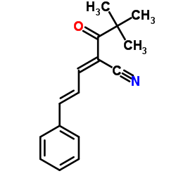 (2E,4E)-2-(2,2-Dimethylpropanoyl)-5-phenyl-2,4-pentadienenitrile Structure