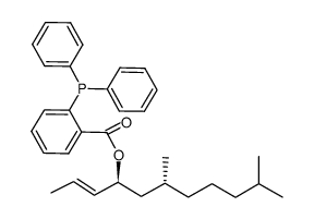 (4S,6R)-(E)-6,10-dimethylundec-2-en-4-yl-2-(diphenylphosphino)benzoate Structure