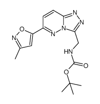 tert-butyl (6-(3-methylisoxazol-5-yl)-[1,2,4]triazolo[4,3-b]pyridazin-3-yl)methylcarbamate结构式