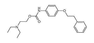 (4-phenethyloxy-phenyl)-carbamic acid-(2-diethylamino-ethyl ester)结构式